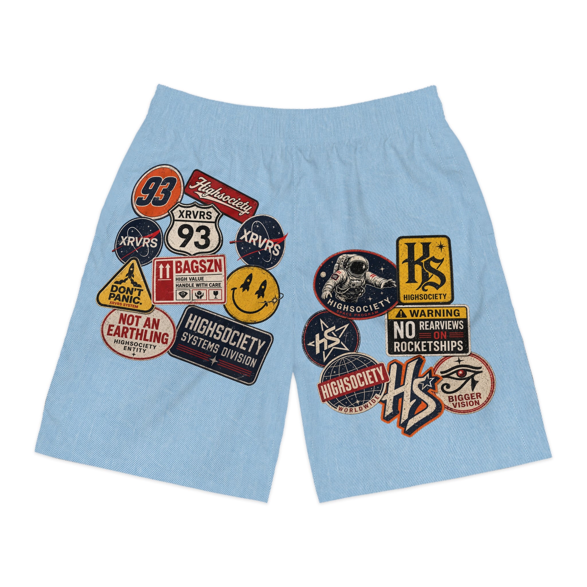 HIGHSOCIETY XRVRS LABEL PATCH SHORTS